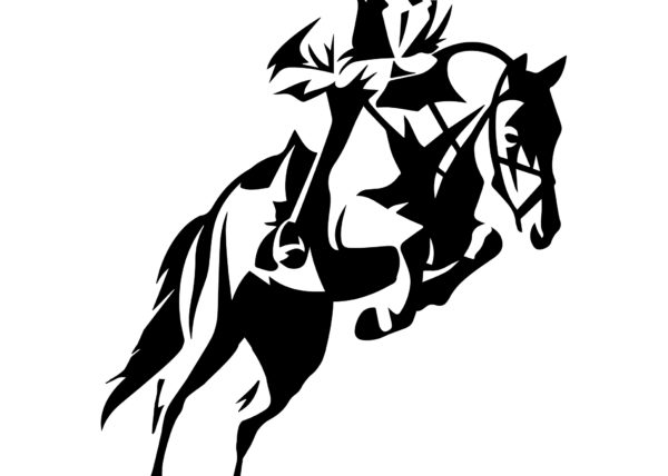 image vectorielle de saut à cheval