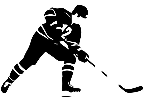 image vectorielle d'un joueur de hockey