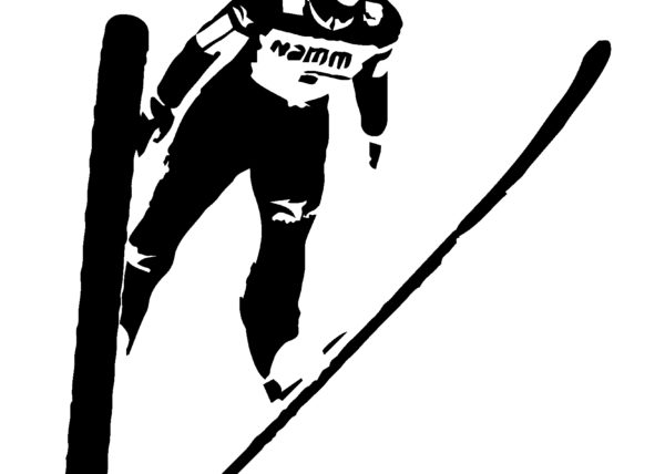 saut à ski vectoriel