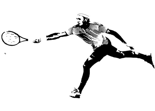 Tennis vektorbild Federer