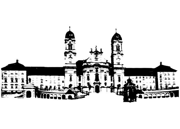 Abbaye d'Einsiedeln vectorisé