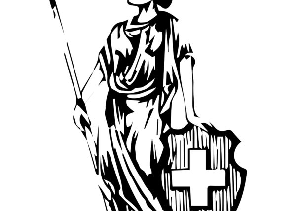 vektorbild helvetia als symbole der Marke 26 switzerland