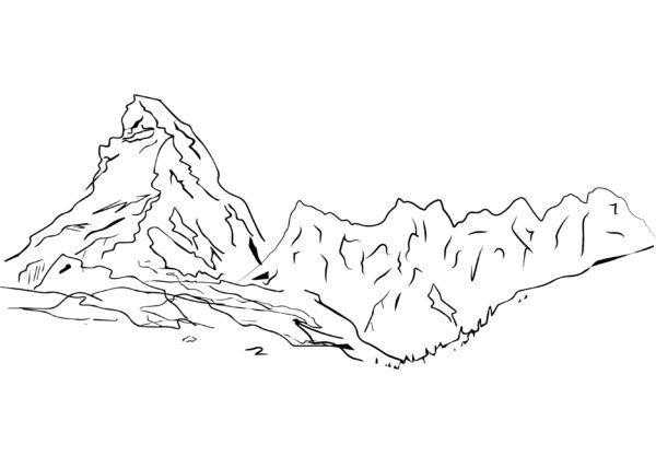 Schweizer Berge vektorbild
