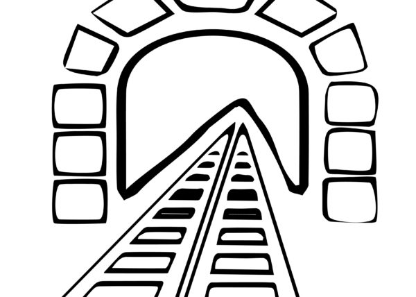 image vectorielle de l'ancien tunnel ferroviaire du Saint-Gothard